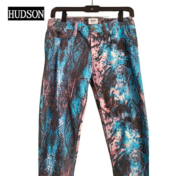 Hudson NEW Whimsygoth NICO BLUE GALAXY Super Skinny Corduroy Jean 26 - Picture 2 of 12